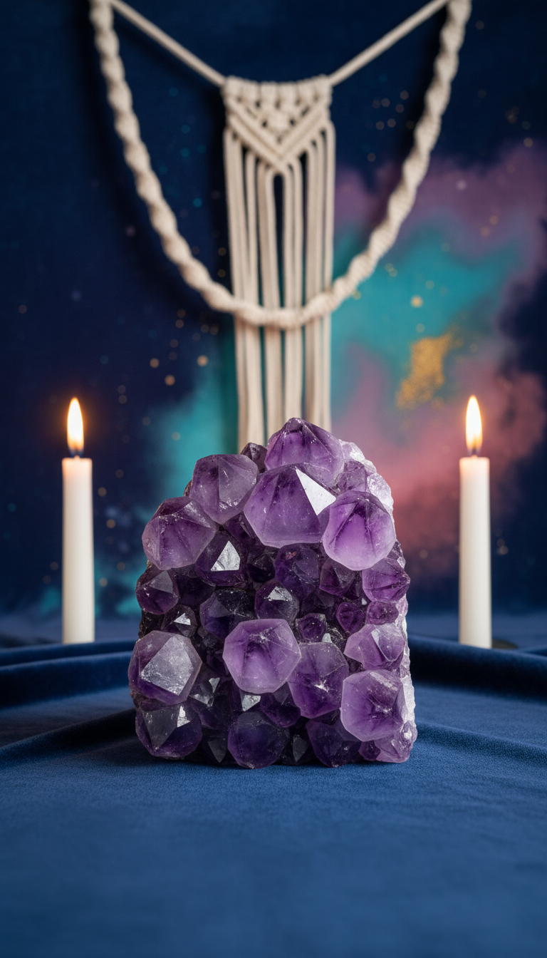 Amethyst Crystal Cluster Raw Points