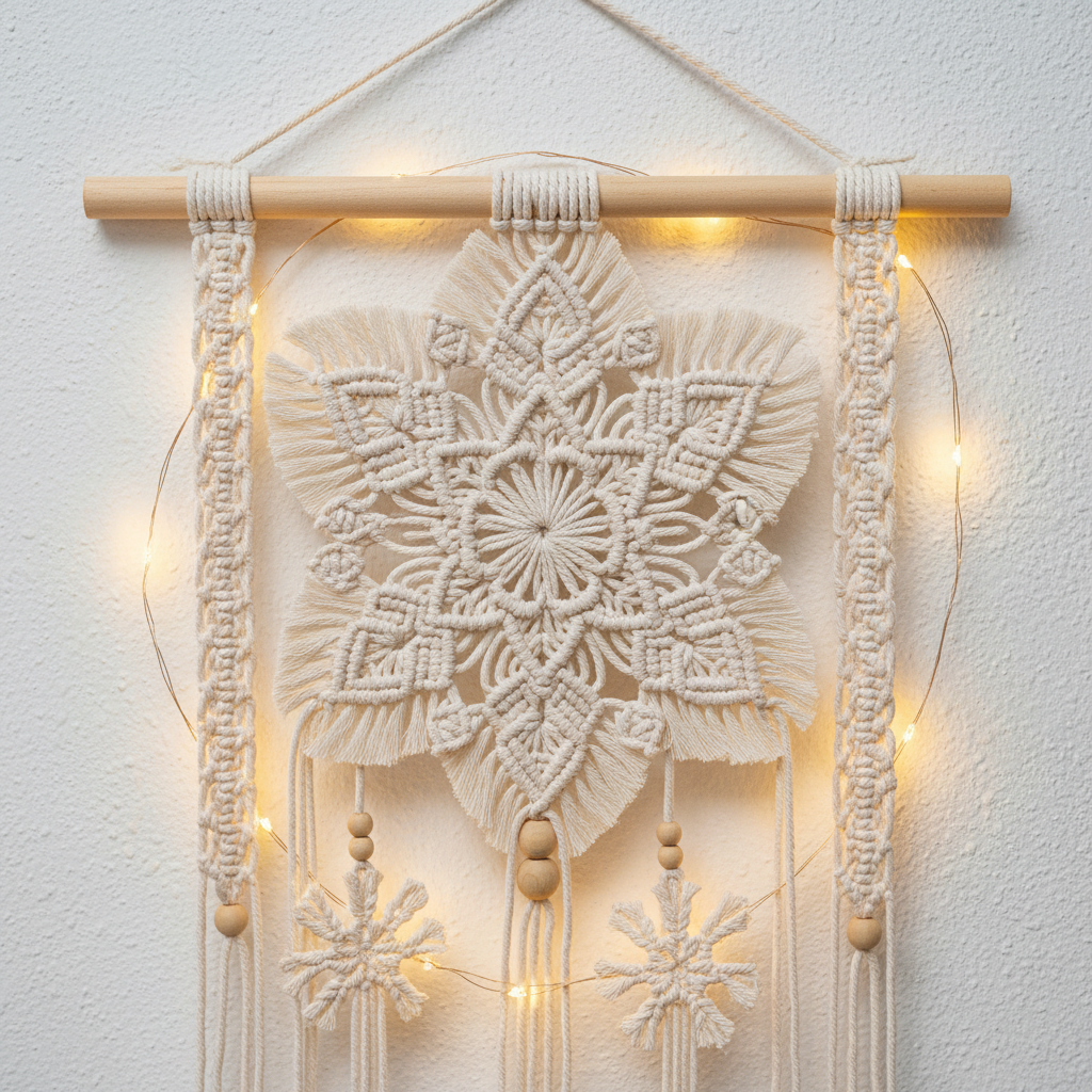 Macramé Snowflake Wall Hanging